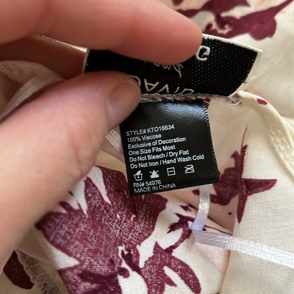 David & Young Open Front Floral Kimono Shrug Tassel One Size 100% Viscose EUC - Picture 7 of 9